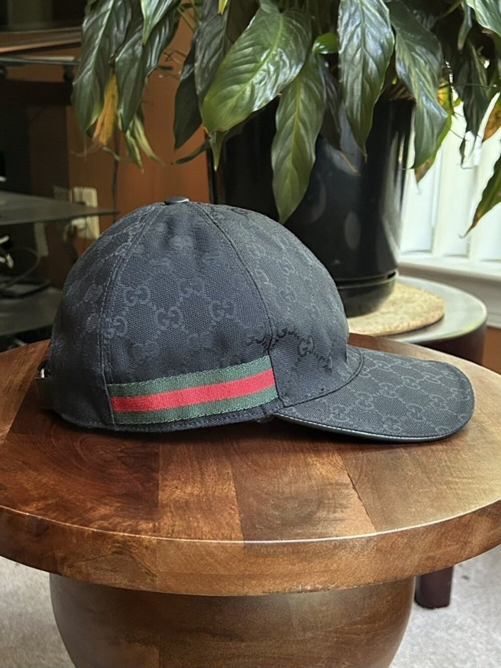 GUCCI Monogram Web Baseball Hat XL, Black - Picture 2 of 10